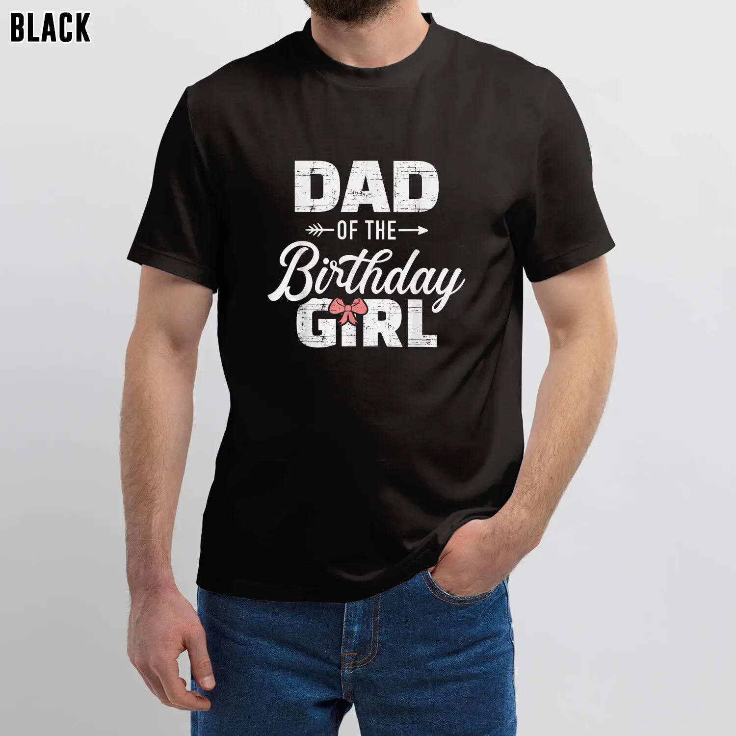 Dad of the birthday daughter girl matching family T-Shirt, Birthday Gift, Tee Gi