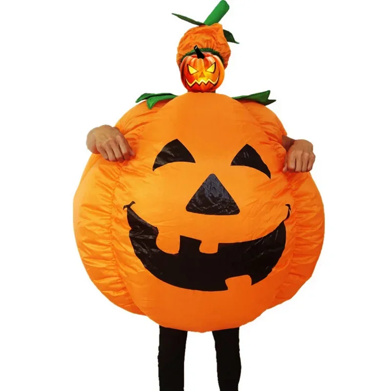 Cosplay Zucca di Halloween Costumi gonfiabili per feste Spettacolo teatrale per uomini adulti Donne Carnevale Natale Compleanno