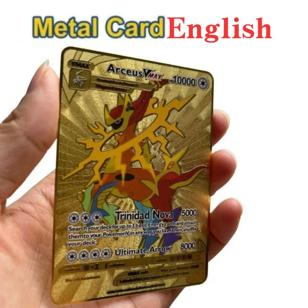 포켓몬 포인트 알토스 마치 피카츄 리자몽 뮤츠 골드 블랙 영어 메탈 카드 Vmax 메가 GX 수집용 게임 카드