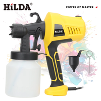 Hilda Electric Spray Gun Corded Spray Yellow Single Handheld Home Paint Sprayer with Adjustable Flow Control on Nozzle