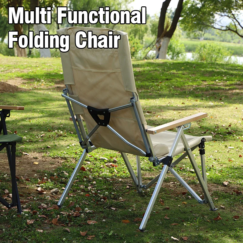 Chairs Outdoor Camping Chair Portable Small Fishing Folding Moon Chair Backrest With Footrest Hike Foldable Beach Chair