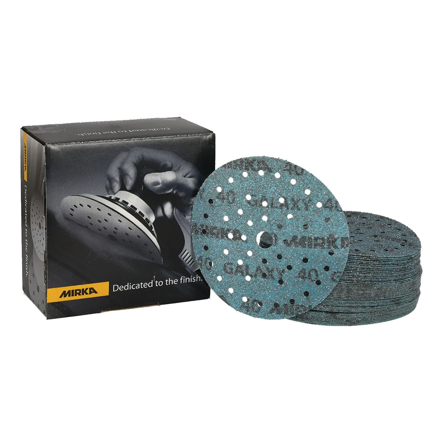 Mirka Galaxy Hook‑and‑Loop Dry Sanding Disc, 6‑Inch 150mm Abrasive Sandpaper for Automotive, Woodworking & Furniture Hardware