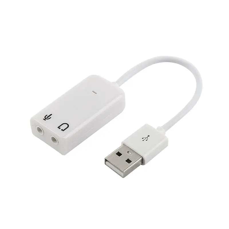 

USB 2.0 To Jack 3.5mm External USB Sound Card 3D Audio Headset Microphone Earphone 7.1 Channel 5HV2 Adapter for Laptop