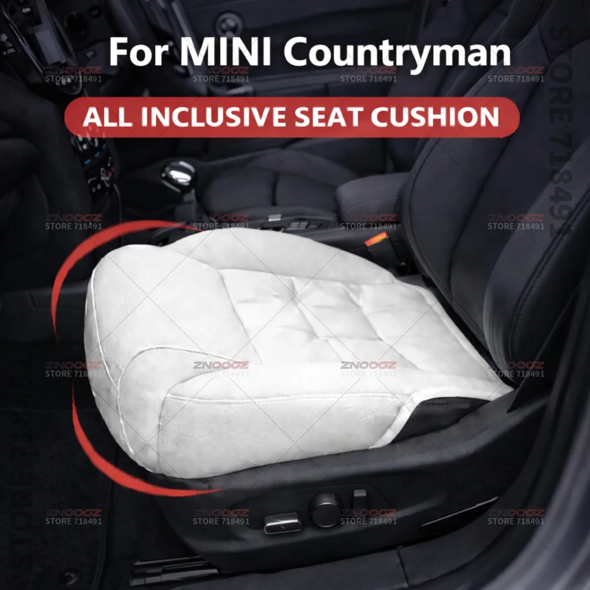 

Car Seat Leg Support Extension Seat Cover Memory Foam Extender Cushion Interior Accessories For MINI Countryman