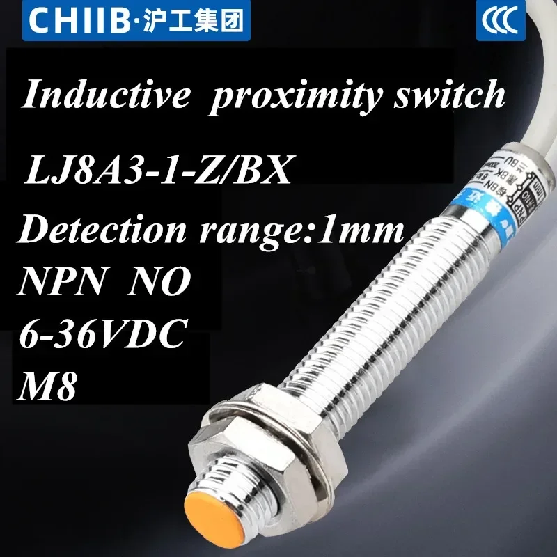 metal sensor embedded  Inductive proximity switch LJ8A3-1-Z/BX  m8 diameter DC three-wire normally open 6-36VDC