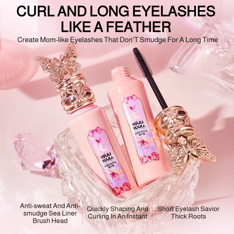 Waterproof Volumizing Mascara Lengthening Curling 3D Brush Quick-Drying Smudge-Proof Long Lasting Natural Look Makeup Cosmetics