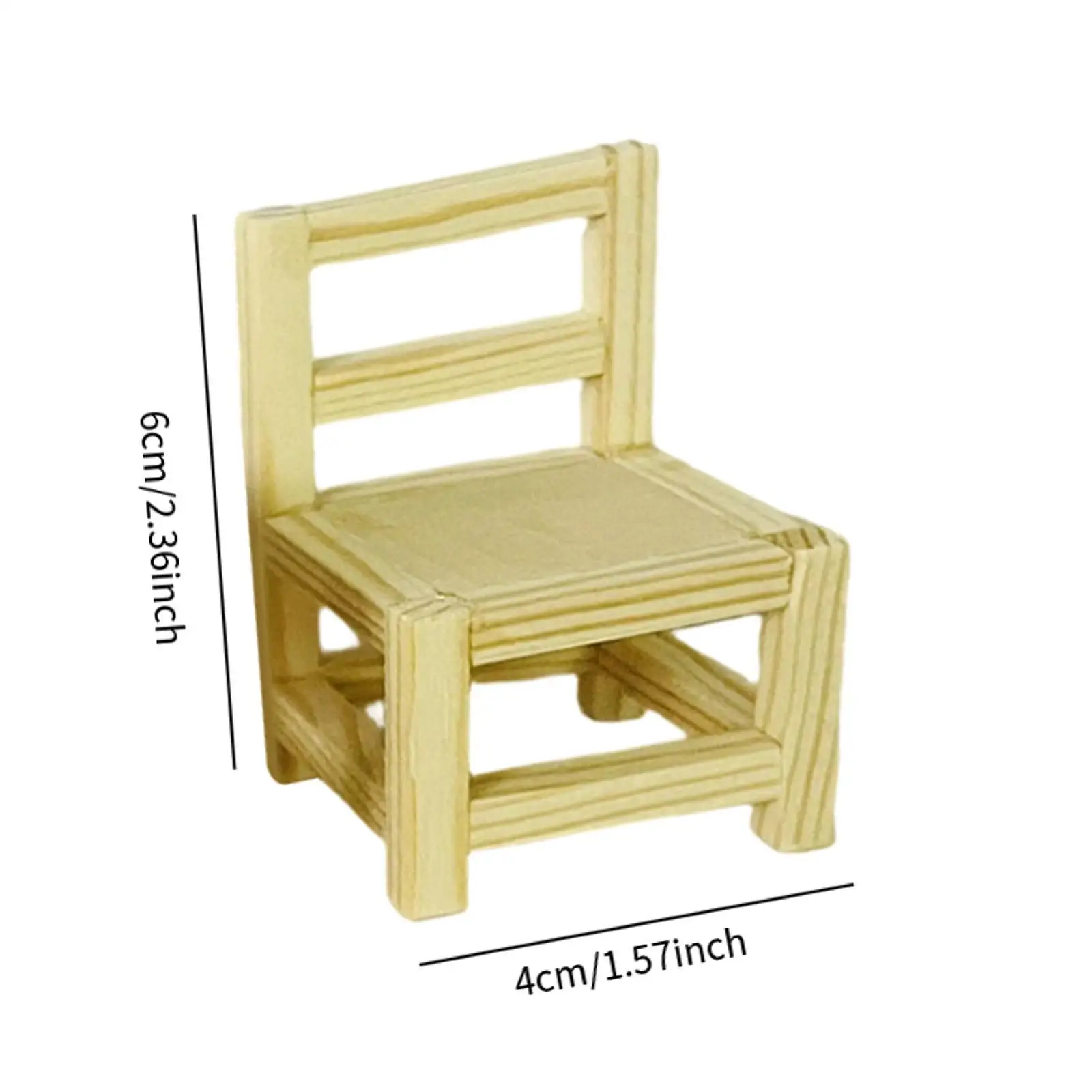 Meubles en bois pour maison de poupée, décor de salon, accessoire décoratif réaliste pour décoration de maison de poupée 1: 12