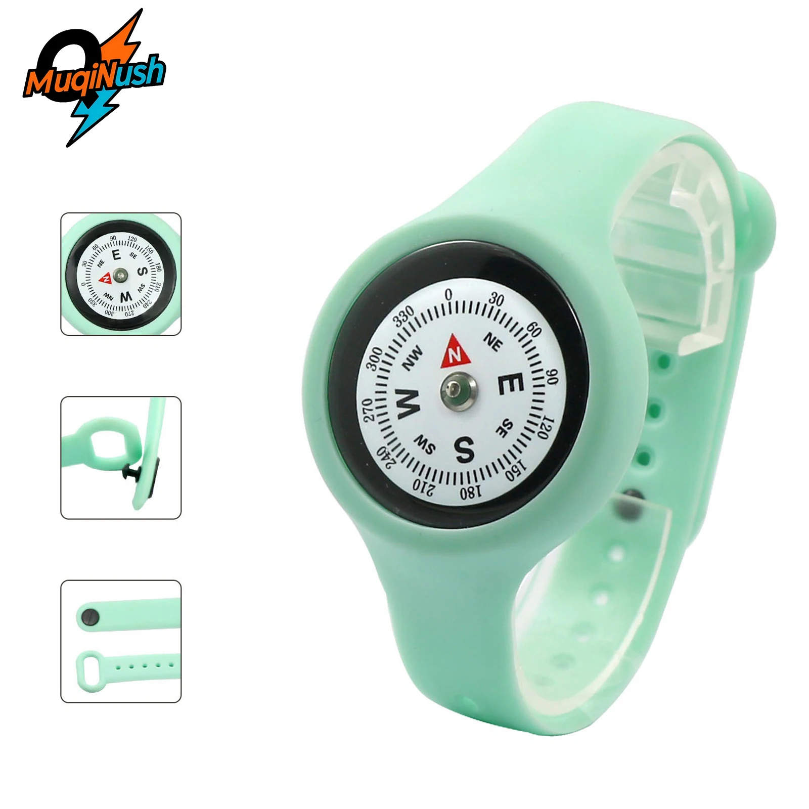 

MuqiNush Compact Light Weight Compasses Watches High Precisions Navigation Adjustable Strap Wearable For Camping Hiking Outdoor