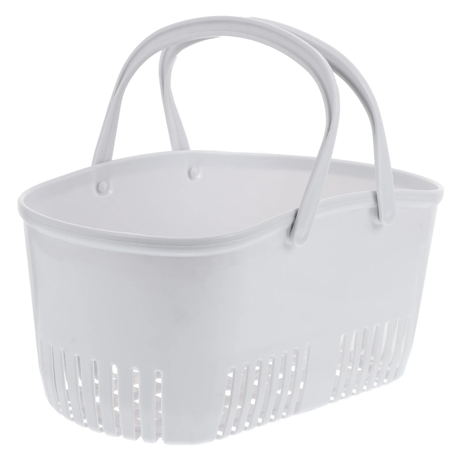 

1Pcs Handheld Shower Basket Hollow Plastic Bathroom Storage Organizer Portable Double Handle Storage Container Shampoo Basket