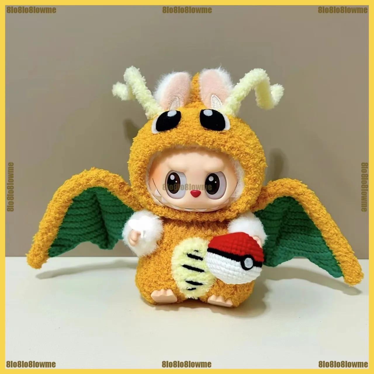 

Лидер продаж, одежда Labubu ручной работы, цельная одежда Charizard Slowpoke, мини-плюшевая кукла, модные аксессуары для кукол, подарок