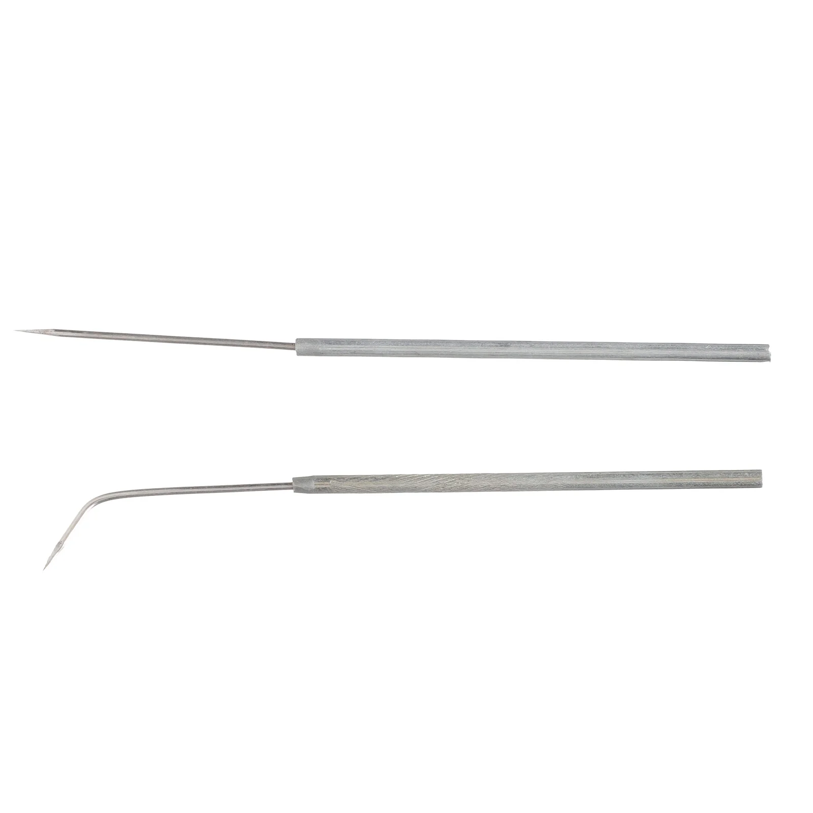 2 Pcs Stainless Steel Shaped Needle Laboratory Anatomical Biological Inoculating Major Supplies Metal Insect Dissecting