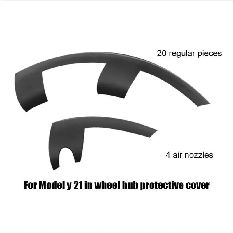 For Tesla Model Y 21 Inches Rim Protectors Wheel Cover Uberturbine ABS Hub Cap Patches Protector For Model Y 2024 Accessories