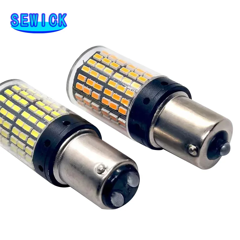 50pc 3014 144smd CanBus S25 1156 BA15S P21W LED BAY15D PY21W lamp T20 LED 7440 W21W W21/5W led Bulbs For Turn Signal Light