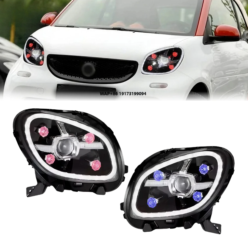 

Smart W453 Headlight 2014-2020 Pink Blue Red Upgrade LED Head Lamp DRL Signal Lens Headlight Modified Front Lamps