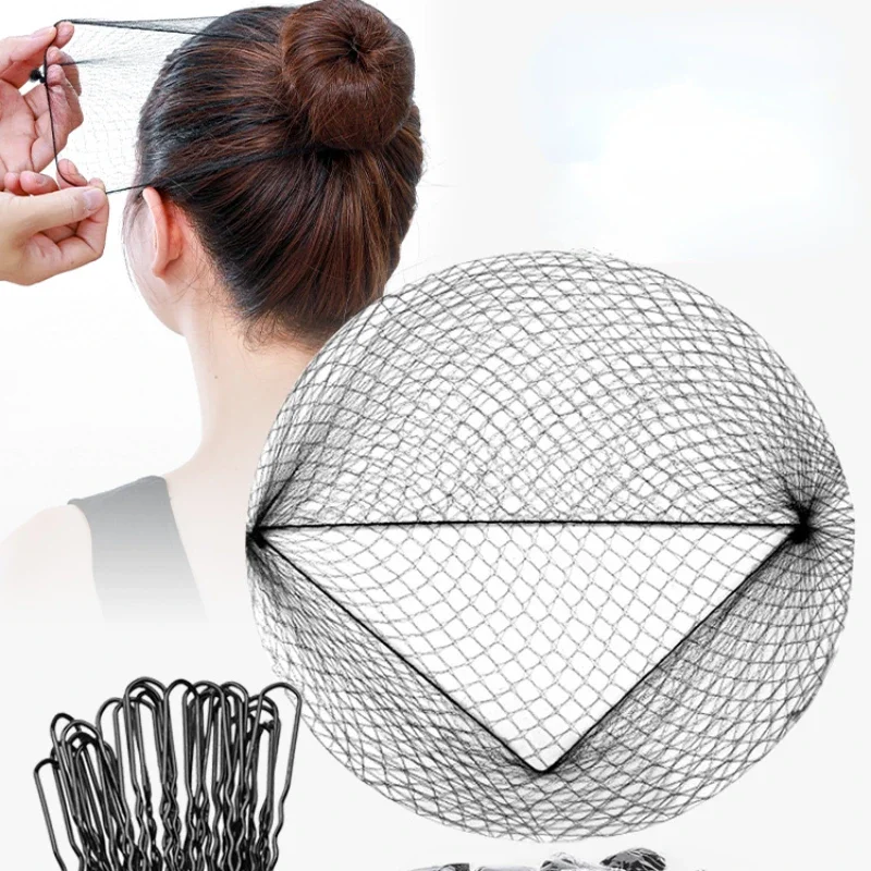 Heallor 20Pcs/lot Invisible Dancing Hairnet for Bun Nylon Hairnet Hair Nets for Wigs Weave Disposable Women Hair Styling Tool 20