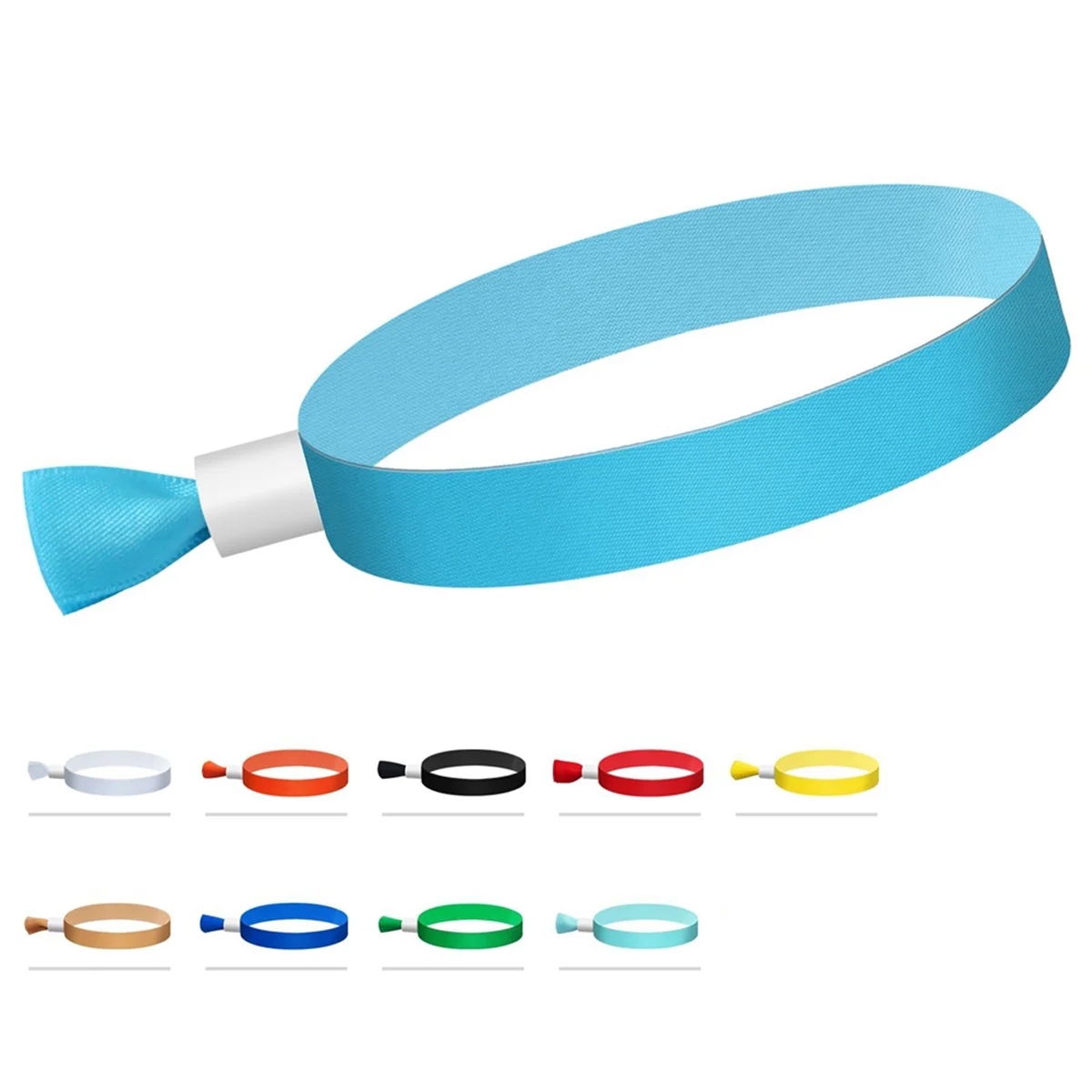 100 Pcs Cloth Event Wristbands, Colored Wrist Bands for Events, for Lightweight Concert Wrist Strap (Lake Blue)