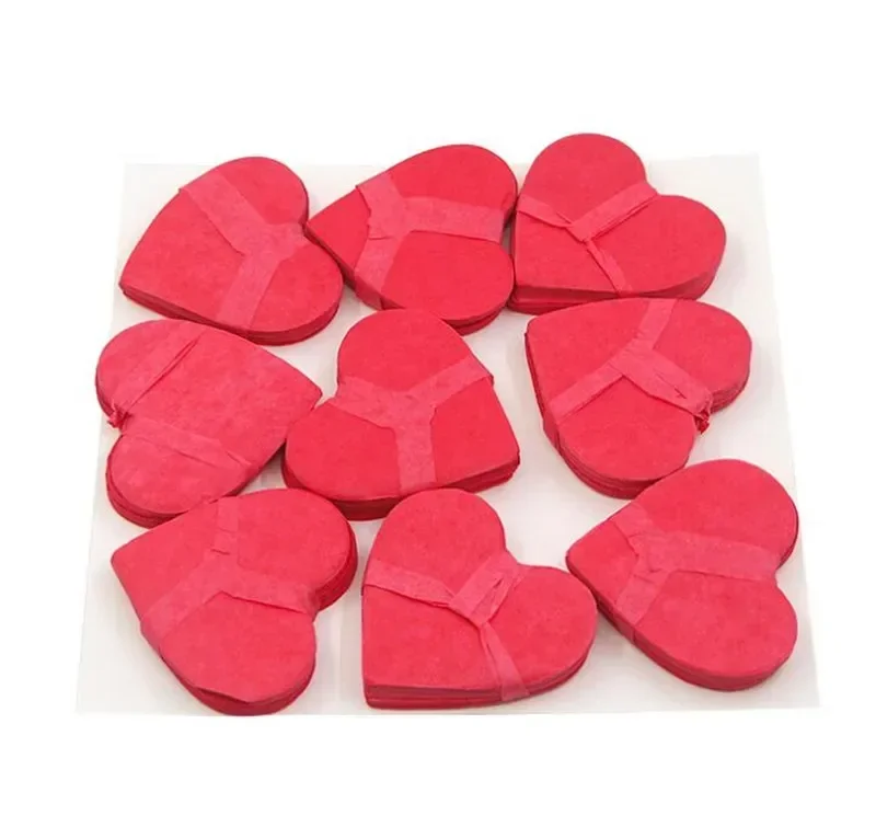 9Pcs/Bag Red Snowstorms Magic Tricks Heart Shaped Snowflake Paper Snow Storm Magician Accessories Stage Street Gimmicks Props