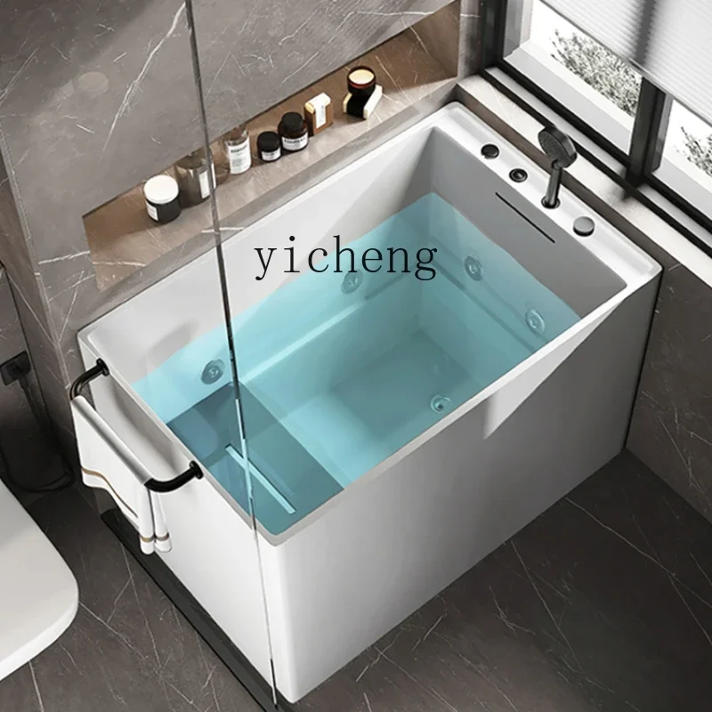 Bathtub Household Small Apartment Deep Bubble Square Adult Massage Mini Acrylic Bathtub