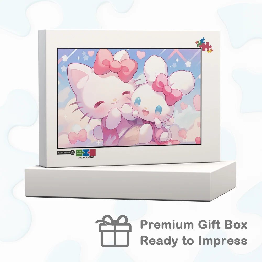 Puzzle Hello Kitty Cinnamoroll dla dorosłych Sanrio Cartoon Drewniane puzzle Śliczne zdjęcia Klasyczne postacie Rodzinna gra logiczna DIY