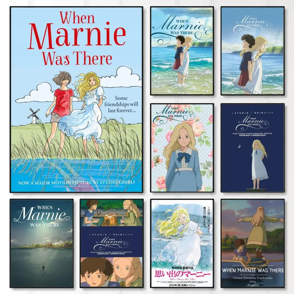 anime When Marnie Was There Poster Wall Posters Art Print HD Print Self-Adhesive Waterproof Wall Stickers Room Decoration