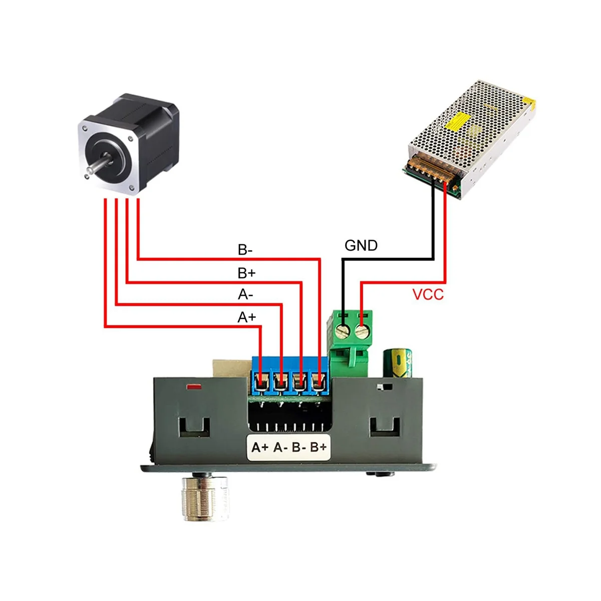 Contrôleur de pilote de moteur pas à pas ZK-SMC02 carte intégrée avant/barrage angle de vitesse d'impulsion ControlTech pour moteur 42 57