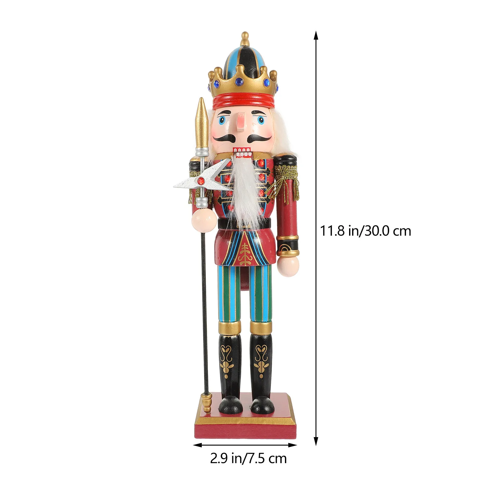 

Wooden Nutcracker Figure Christmas Decor Holiday Decoration Craft Festive Home Display Ornament Xmas Nutcracker Decor Pcs