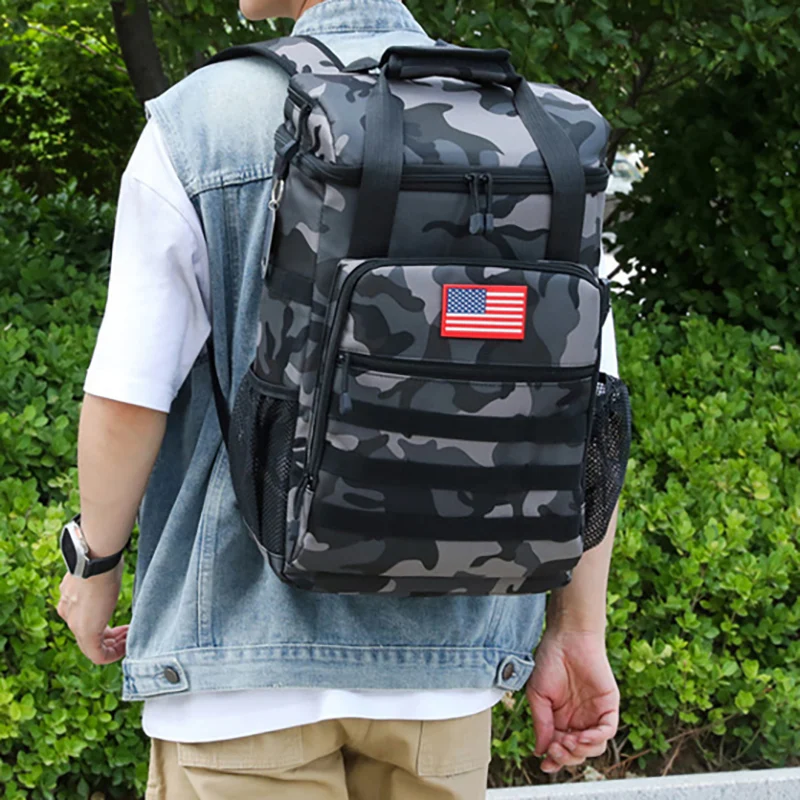 

Рюкзак с двойной изоляцией, уличный рюкзак для пикника, путешествий, кемпинга, пешего туризма, альпинизма, ткань Оксфорд, тактический рюкзак с охлаждением