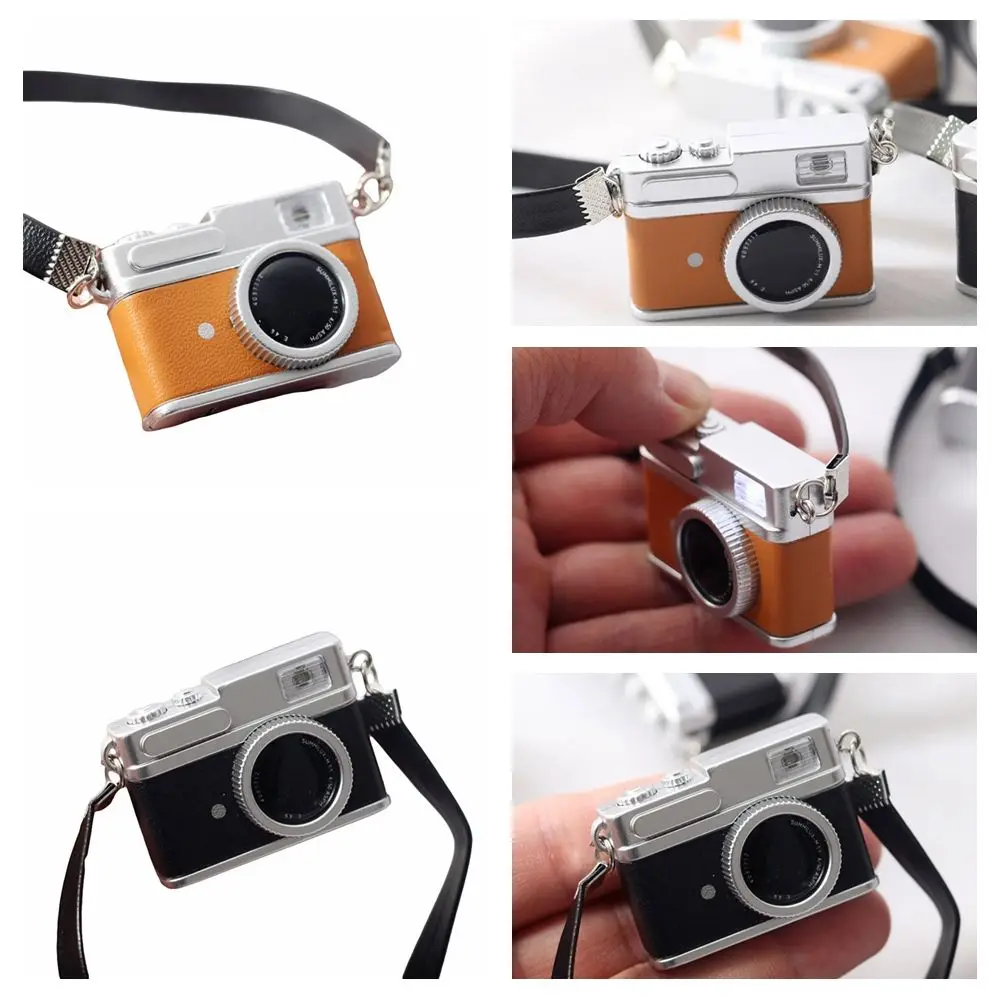 Decoration Doll Accessories Office Figurine Desktop Display Retro Camera Miniature Camera Model Doll House