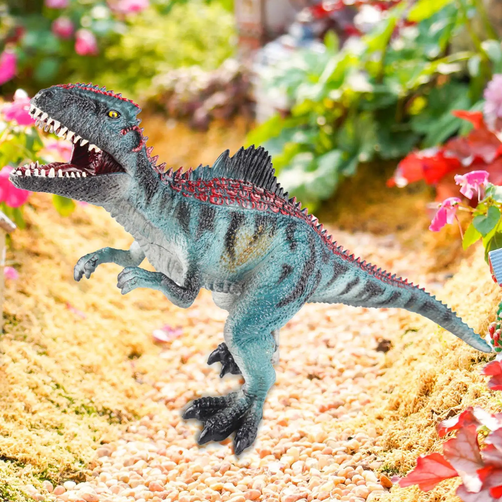 Velociraptor Standing Dinosaur Model Animal Figurine Model Collectibles Figure Sensory Toy for Cake Topper Desktop Gift Cars