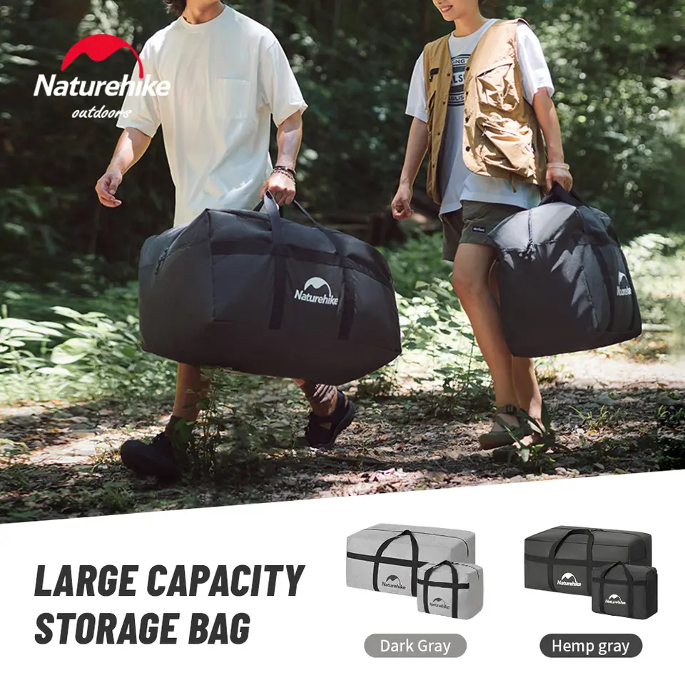 حقائب تخزين قابلة للطي بسعة كبيرة من Naturehike 45 لتر 100 لتر حقيبة حمل إكسسوارات التخييم حقيبة سفر للأنشطة الخارجية العائلية