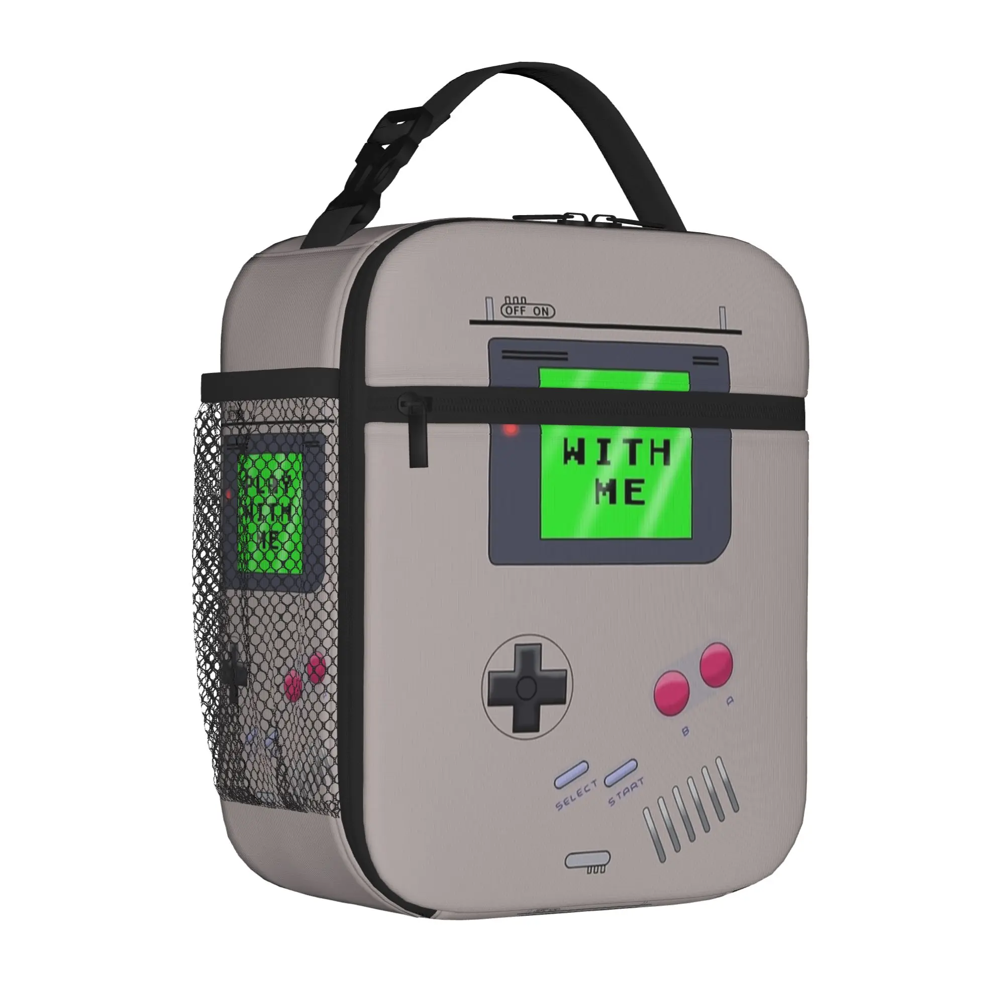 Games Console Handheld Gamer Insulated Lunch Tote Bag for Travel Controller Lightweight Cooler Thermal for Men Women Bento Bags