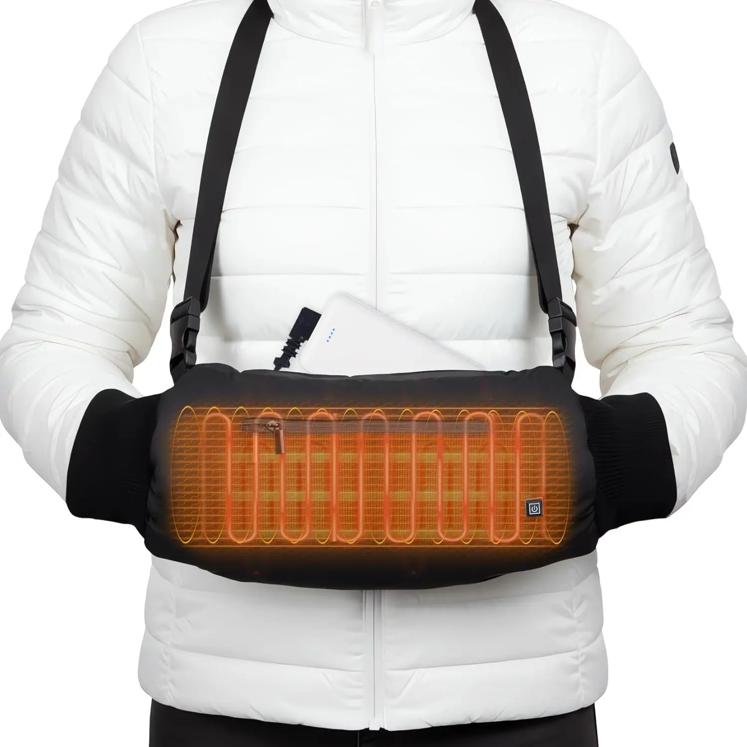 

Electric Heated Hand Warmer with 10000mAh Battery - Rechargeable Pocket Warmer for Men & Women