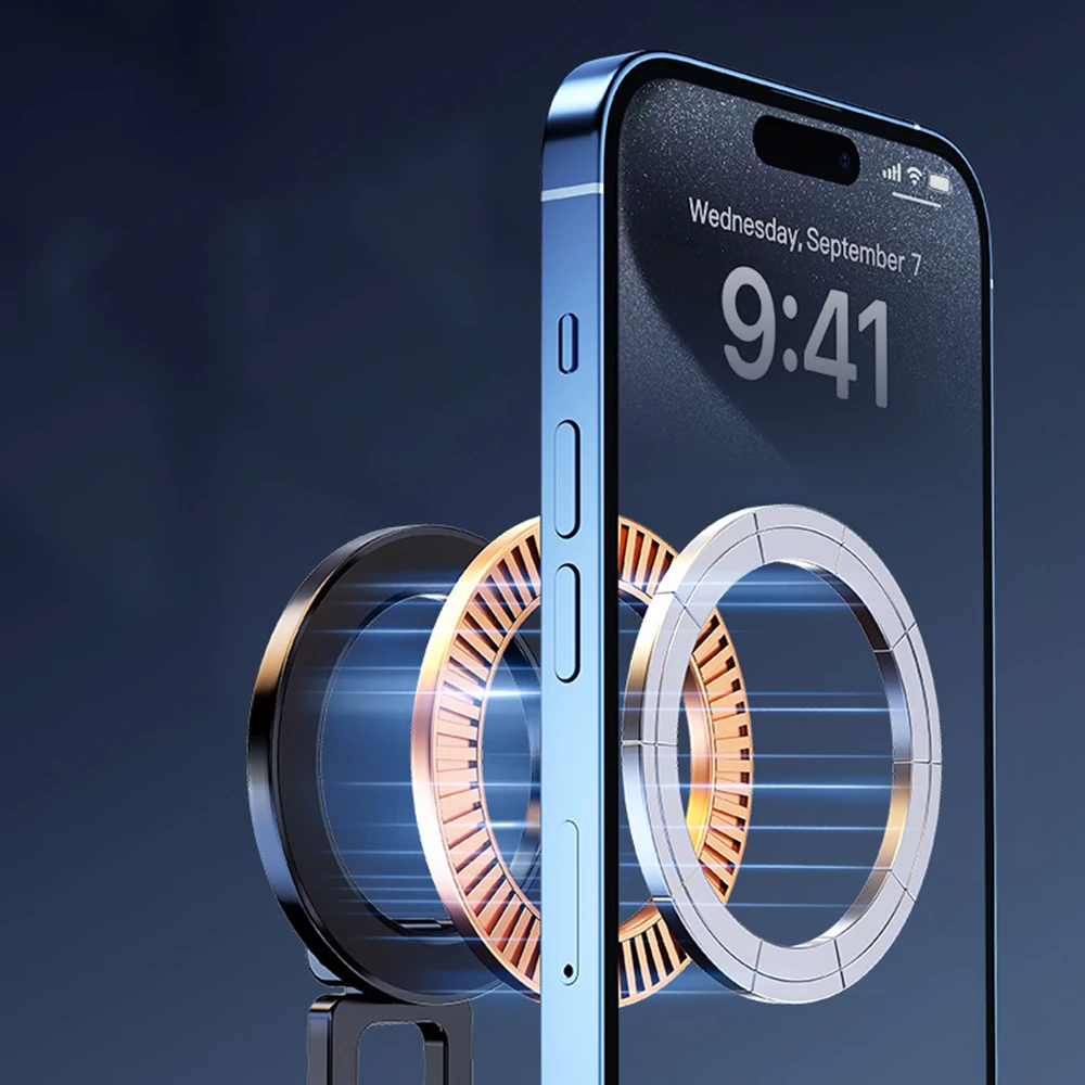 Magsafe Car Magnetic Mobile Phone Holder, Vacuum Suction Cup Car Navigation Rotating Folding Bracket