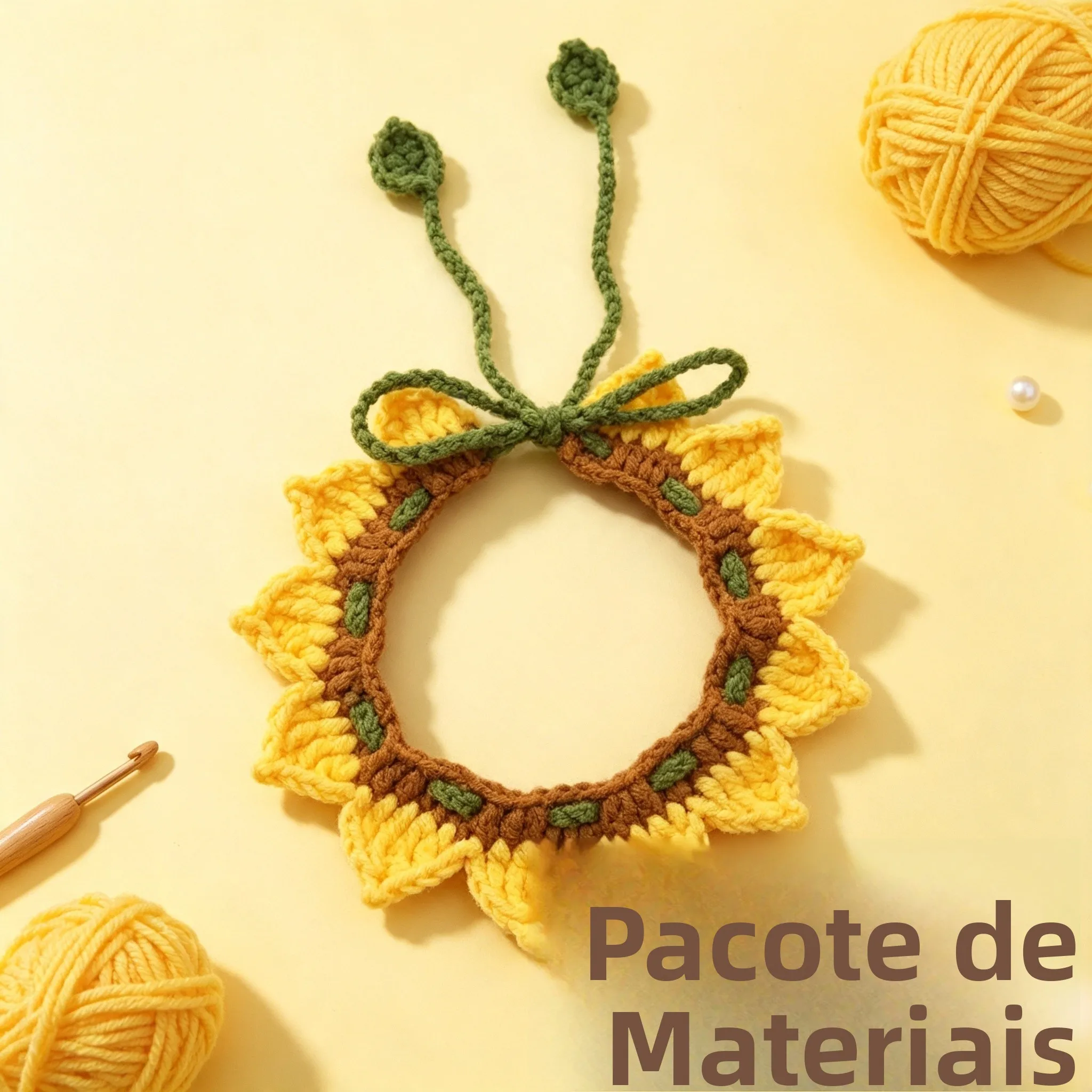 kit-de-materiais-para-coleira-de-gato-com-girassol-feito-a-mao-em-croche-presente-criativo-para-namorada-amiga-iniciante-s