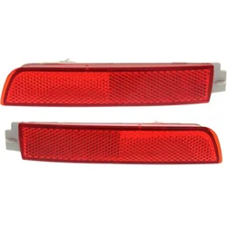 Set of Rear Bumper Reflector Lamp Lights for Nissan Sentra 2013 2018  Left+Right  Red Lens  Perfectly Fit Your Vehicle