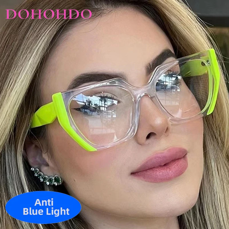 

Vintage Brand Trend Design TR90 Big Square Assorted Colors Optical Men Women Glasses Computer Play Games Anti-Blue Light Eyewear