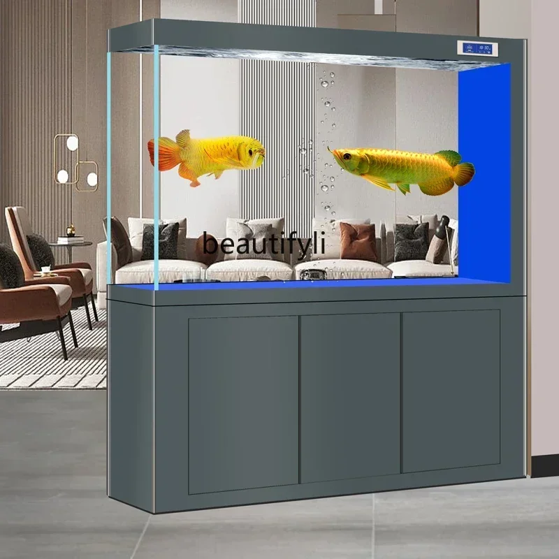 

Jinjing Super White Glass Entrance Screen Dragon Fish Tank Living Room Large Change Water Aquarium