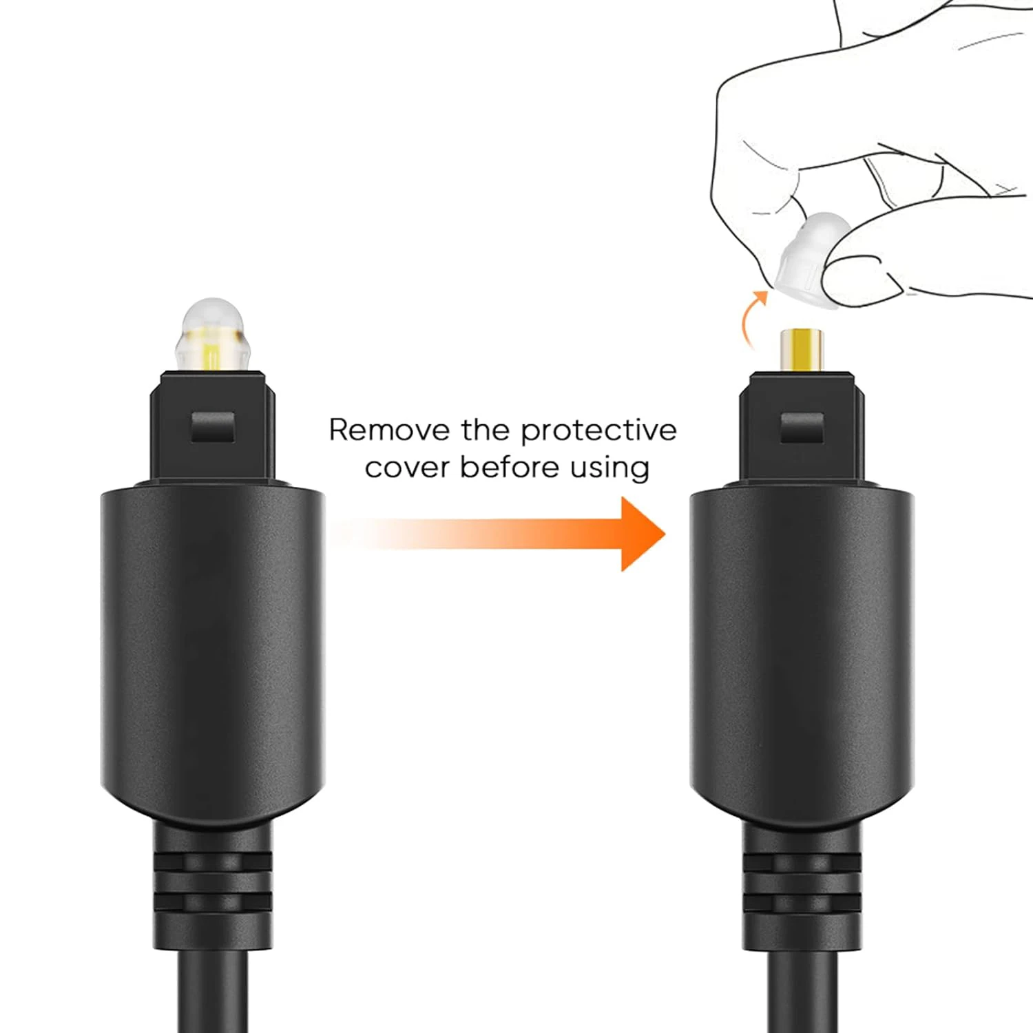 Gold-Plated TOSLINK SPDIF Audio Cable|Optic S/PDIF Cable for Soundbars, Home Cinema, Stereo Systems, Amplifiers, Xbox One, PS4