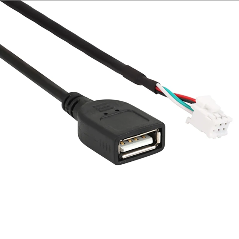 Przedłużacz Adapter kabla USB samochodowego Adapter 4Pin 6Pin do samochodu Radio Stereo akcesoria samochodowe