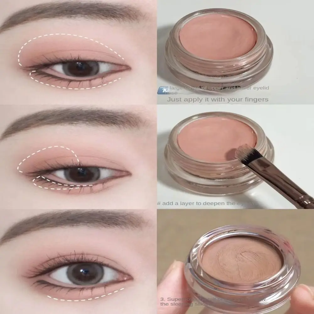 Matte Cream Eyeshadow Base Makeup Moisturizing Mashed Potato Eye Shadow Long-lasting Smooth Monochrome Cream Eye Concealer Women