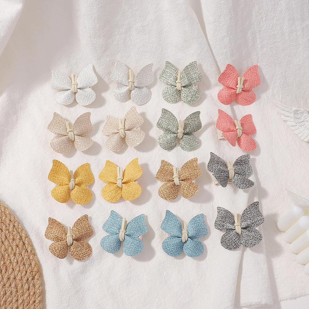 

60 Pcs/Lot, New Arrival Vintage Butterfly Bow Baby Hairpins 2.2" Faux Leather Bow Hair Clips Girls Hair Accessories Holiday Gift