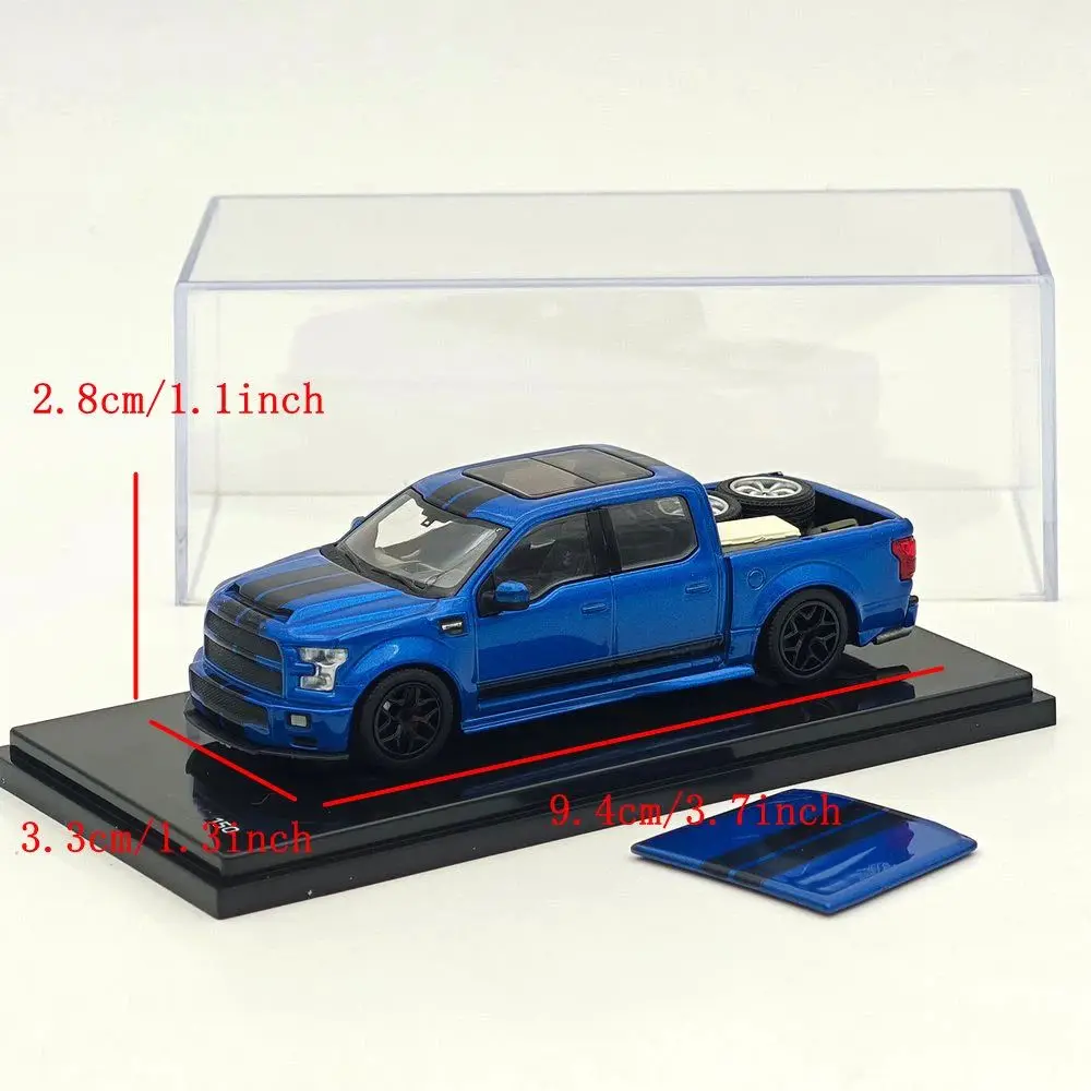 Funny FM 1/64 Scale For F-150 Shelby Super Snake Pickup Sport Model With Accessories Diecast Models Car Collection