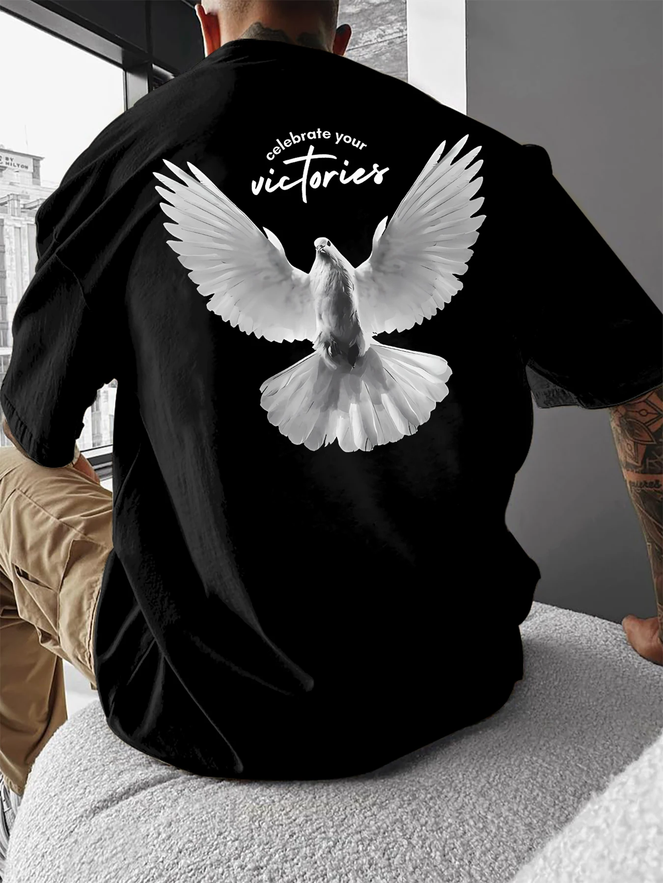 Celebrate Your Victories Dove Oversized Tee