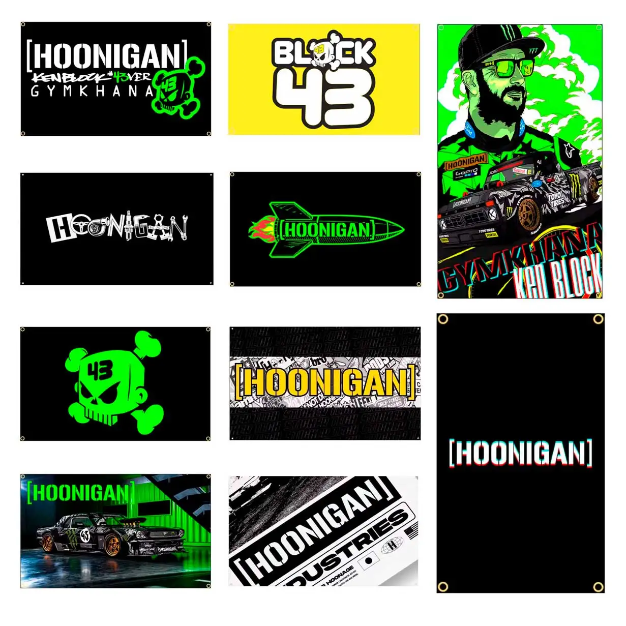 60x90cm/90x150cm HNGs Racing Car Flag H-HooniganS Banner Tapestry Banner Garage Or Outdoor Decoration For Auto Enthusiasts
