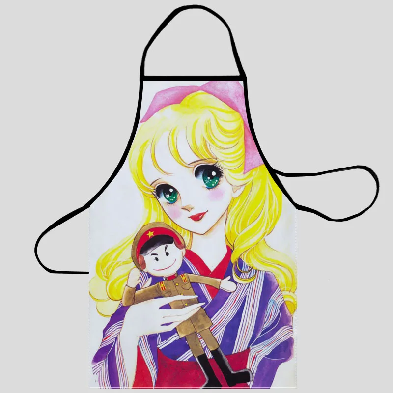 New Candy Candy Apron Kitchen Aprons For Women Oxford Fabric Cleaning Pinafore Home Cooking Accessories Apron