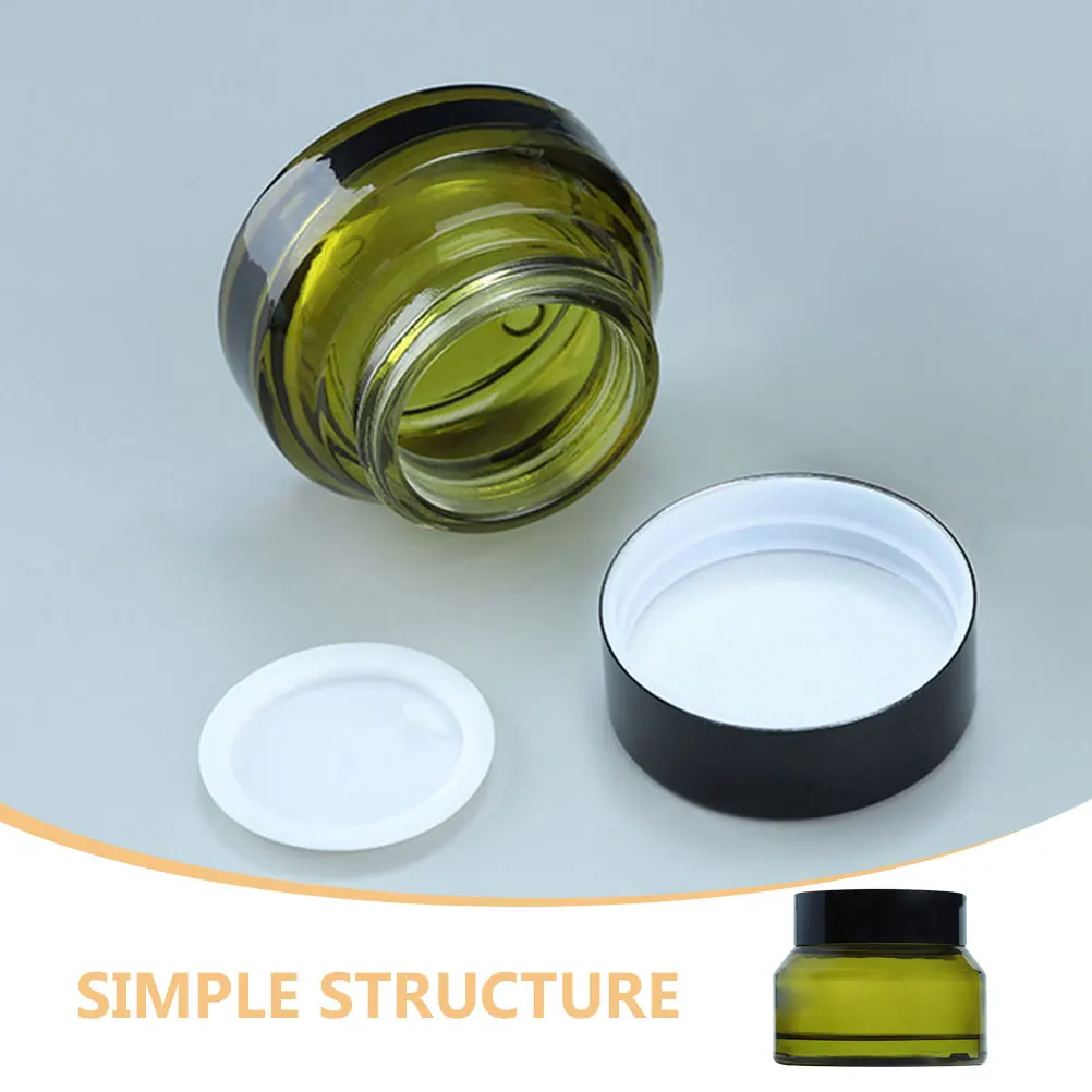 

3Pcs 50g Empty Cream Containers Sturdy Multiuse Jars Portable Travel Lids Pickled Cucumbers Green Tea Inspired