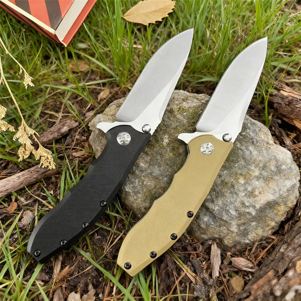 Qualidade superior portátil dobrável bolso 8cr13mov lâmina faca ao ar livre auto-defesa multifuncional caça caminhadas facas de acampamento
