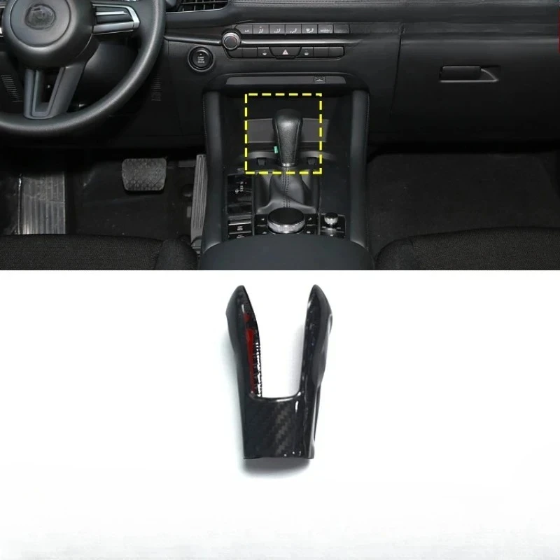 

For Mazda 3 true Real Dry carbon fiber central control gear head back cover automotive interior parts modification 2020-2022