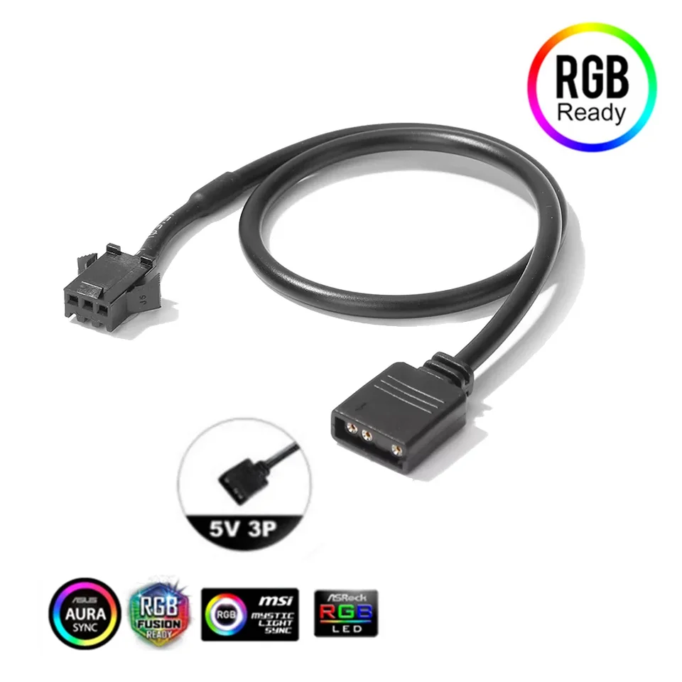 5V 3Pin から 3Pin VDG/SM/3Pin ARGB SYNC アダプタケーブル延長