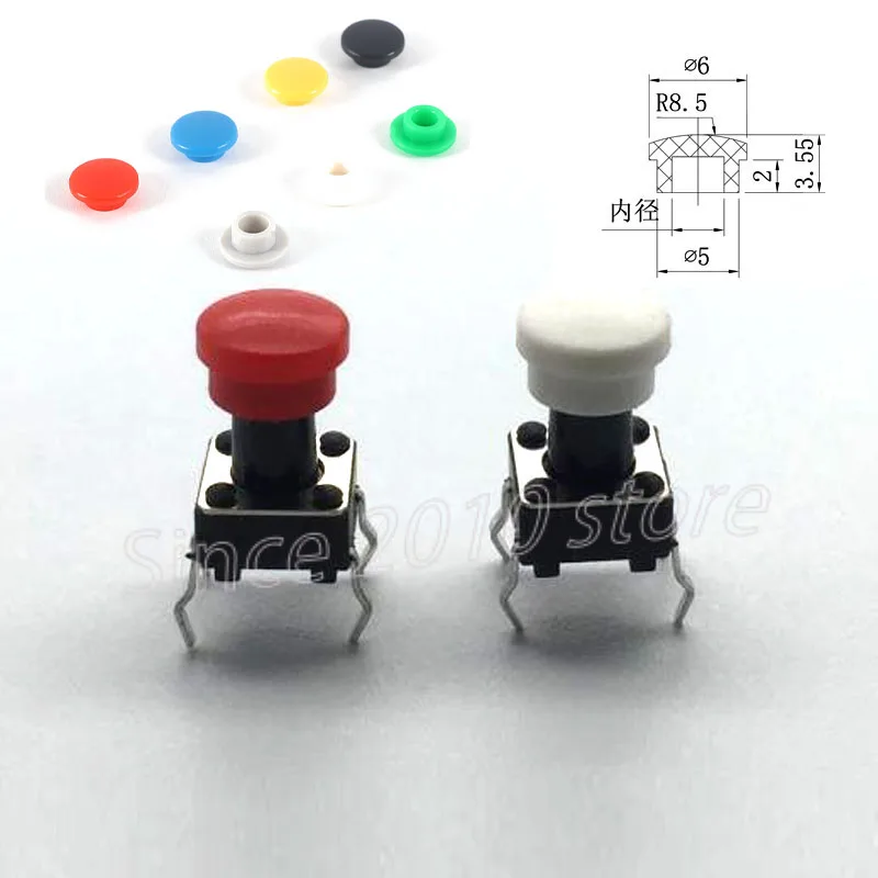 

Cltgxdd 1000Piece Keyhole Cover A29/outer Diameter 6/height 4/inner Hole 3.1/3.2/3.4mm, Suitable For 6x6 6 * 6 Tactile Switches